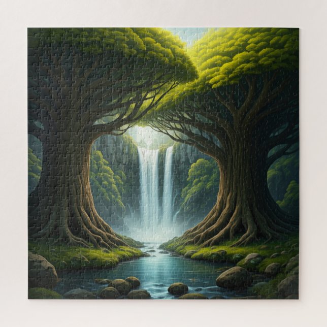 Waldwasserfall Puzzle (Vertikal)