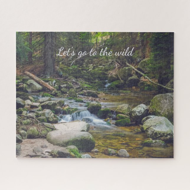 Waldwasserfallposter Puzzle (Horizontal)