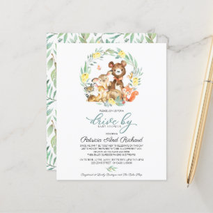 Waldweg Baby Shower Budget-Einladung