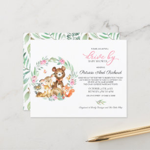 Waldweg Baby Shower Budget-Einladung