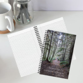 Waldweg Foto mit John Muir Quote Notizbuch
