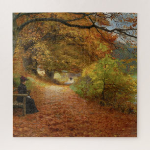 Waldweg im Herbst Hans Andersen Brendekilde Puzzle