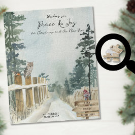 Waldweg Optionaler Text Schnee Winter Weihnachten Puzzle
