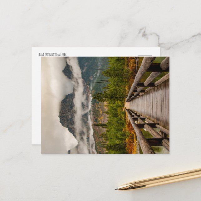 Waldweg Postkarte (Vorderseite/Rückseite Beispiel)