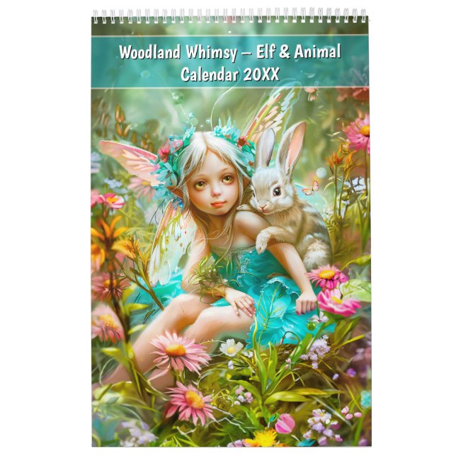 Waldwhimsy – Elf- und Tierkalender Kalender (Titelbild)