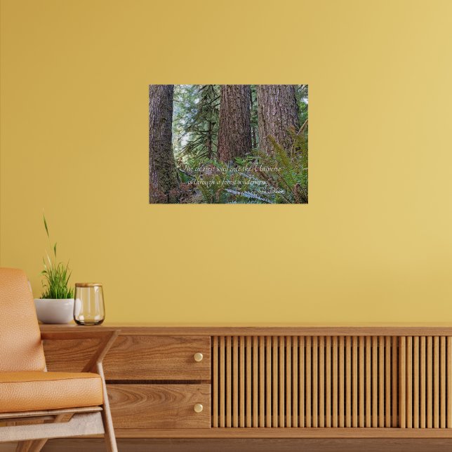 Waldwild John Muir Nature Zitat Poster (Wohnzimmer 2)
