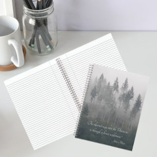 Waldwildnis-Foto mit John Muir-Zitat Notizbuch