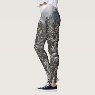 Waldwinter-Schnee-Szene Leggings
