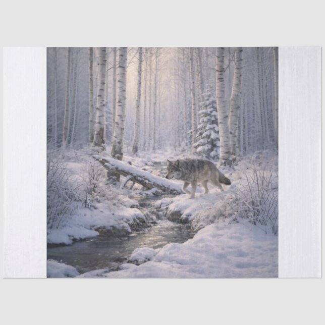 Waldwolf Seidenpapier (Vorderseite)