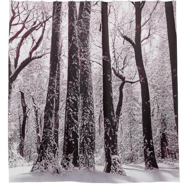 WALDWOODS SNOWWY WINTER SCENERY DUSCHVORHANG (Vorderseite)