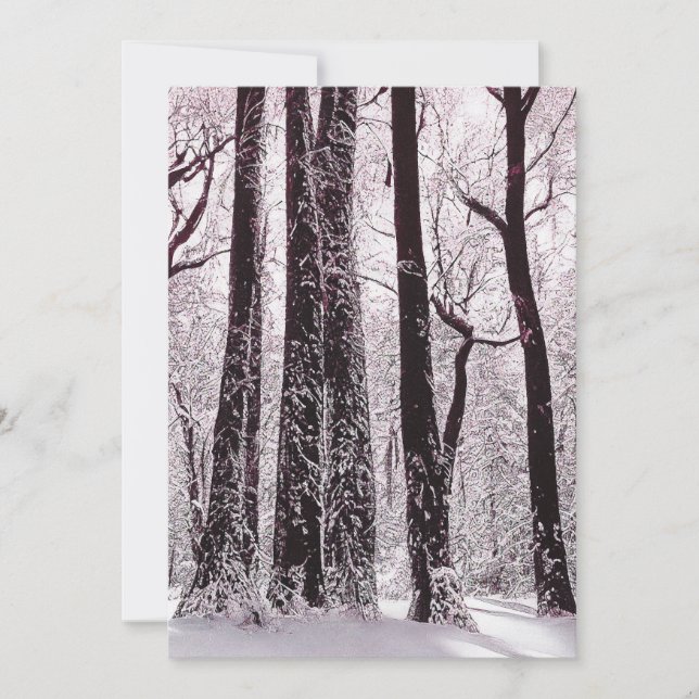 WALDWOODS SNOWWY WINTER SCENERY EINLADUNG (Vorderseite)