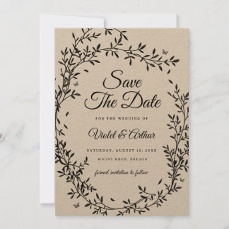 Waldzauber-Hochzeit Save The Date Einladung