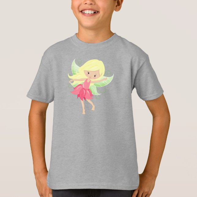 Waldzucht, Niedliche Fairy, Zauberei, Blonde Haare T-Shirt (Vorderseite)