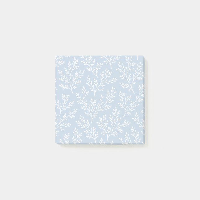 Waldzweige Neutral - Staubblau Post-it Klebezettel (Vorderseite)