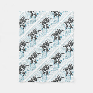 Wale aus Orca Fleecedecke