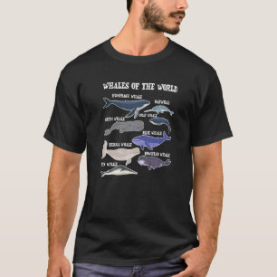 Wale der weltweit lebenden Meerestiere — Meeresbio T-Shirt