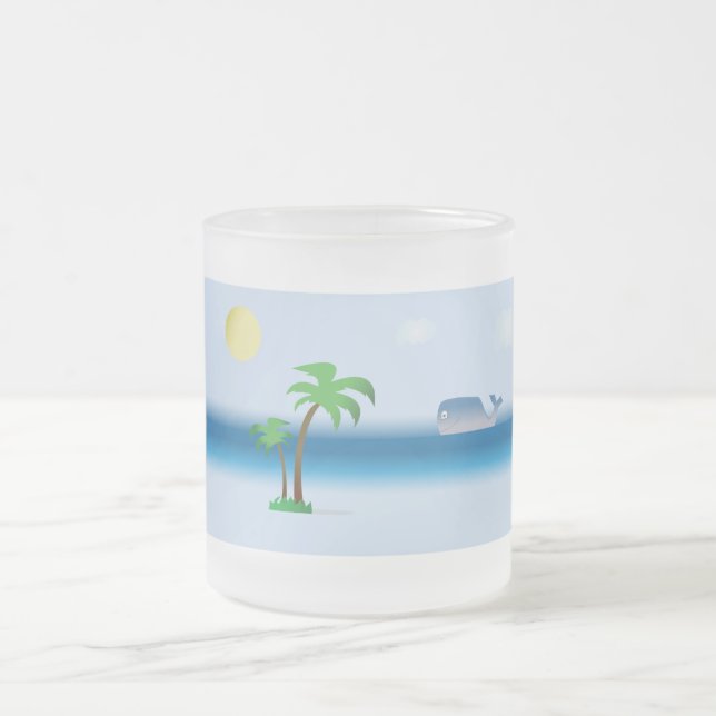 Wale in cooler Tasse im Ozean (Mittel)