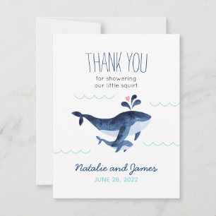 Wale Nautical Under Sea Baby Shower Dankeskarte