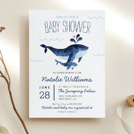 Wale Nautical Under Sea Baby Shower Einladung