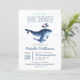 Wale Nautical Under Sea Baby Shower Einladung