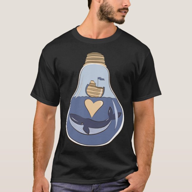 Wale Niedliche Meeressäuger Whale Ozeankreaturen T-Shirt (Vorderseite)