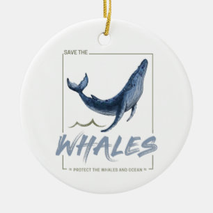Wale schützen Wale und Meereswasser Keramik Ornament