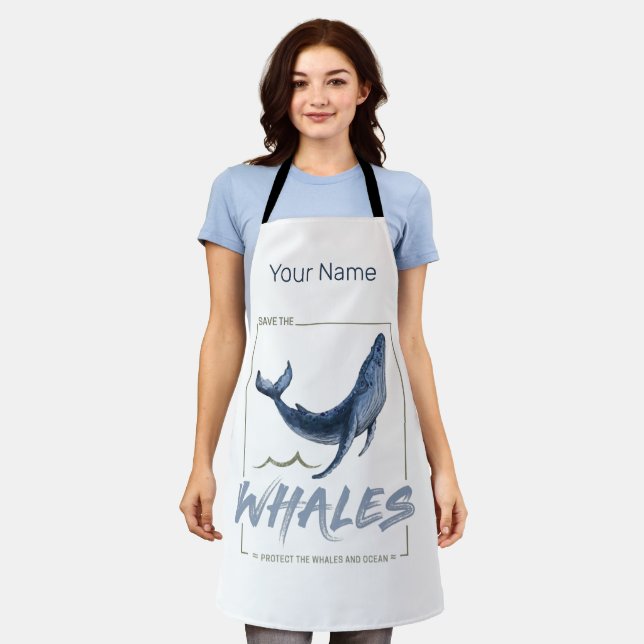 Wale schützen Wale und Meereswasser Schürze (Getragen)