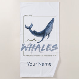 Wale schützen Wale und Meereswasser Strandtuch