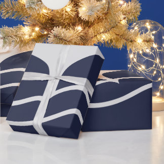 Wale Schwanz Nautical Navy und Grau Geschenkpapier