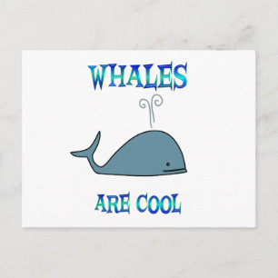 Wale sind Cool Postkarte