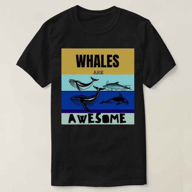 Wale sind phantastisch T-Shirt (Design vorne)