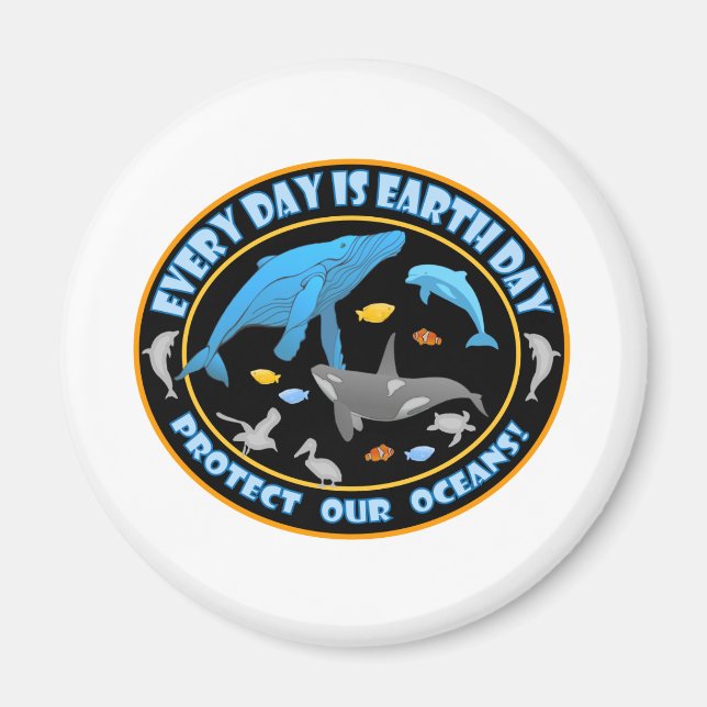 Wale und Delphine Magnet (Vorne)