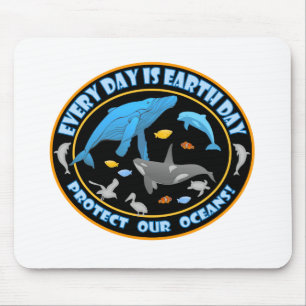 Wale und Delphine Mousepad