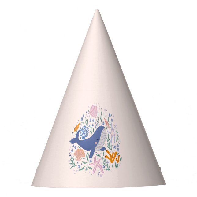 Wale und Meereslebewesen Partyhütchen (Vorderseite)