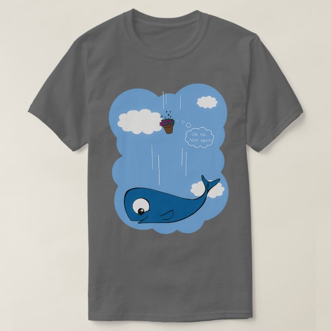 Wale und Petunien T-Shirt (Design vorne)