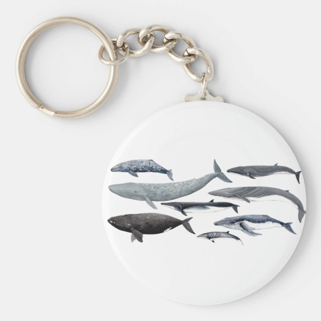 Wale und rechte Wale Schlüsselanhänger (Vorne)