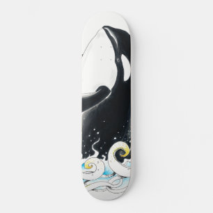 Wale vom Orca breit Doodle Tinte Skateboard