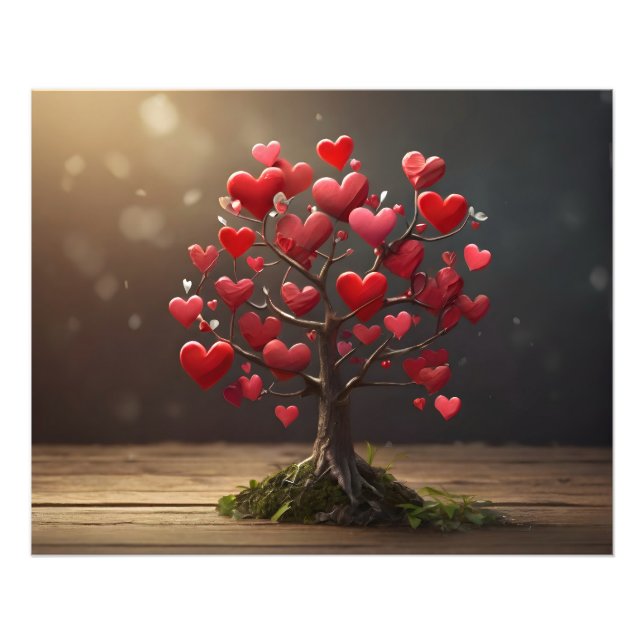 Walentiner Tagesdesign, Baumherz Fotodruck (Vorne)