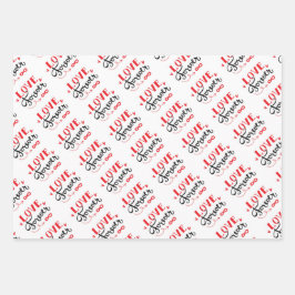 Walentiner-Tagesumschlagpapier Geschenkpapier Set