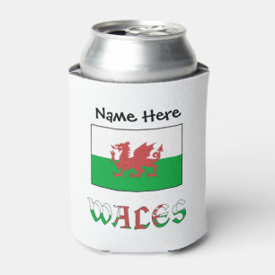 Wales and Welsh Flag with Your Name Dosenkühler