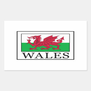 Wales-Aufkleber Rechteckiger Aufkleber