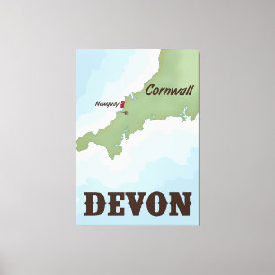 Wales, British Isles Vintage Travel Poster. Leinwanddruck