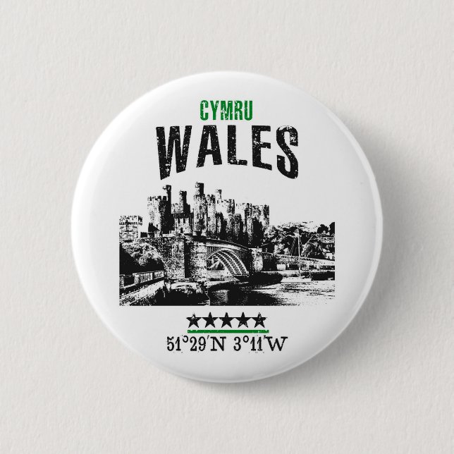 Wales Button (Vorderseite)