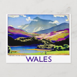 Wales, Cader Idris und der Afon Mawddach, Vintag Postkarte