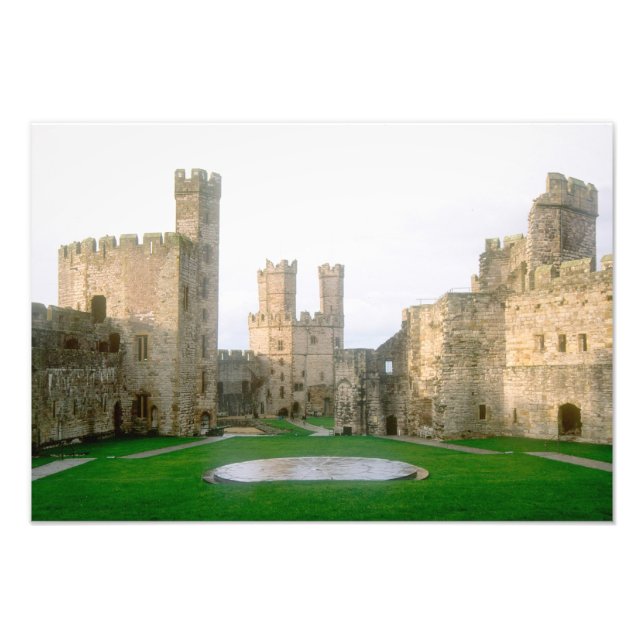 Wales, Caernarfon Burg, einer von Edwards 2 Fotodruck (Vorne)