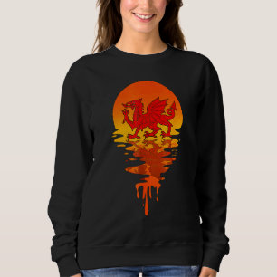 Wales Cymru Welsh Dragon Stolz die Be Welsh Shadow Sweatshirt