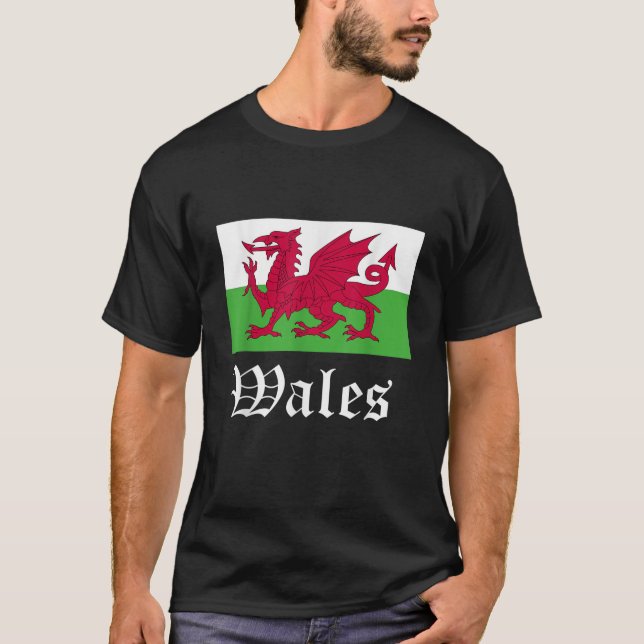 Wales Ddraig Goch Wales Roots Welsh Flag Cymru Wel T-Shirt (Vorderseite)