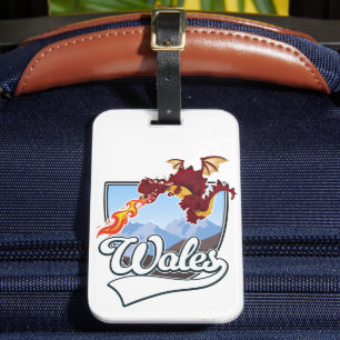 Wales-Drache-Logo Gepäckanhänger