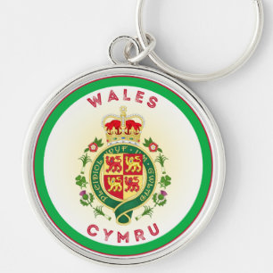 Wales-Erbe-Emblem Schlüsselanhänger