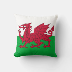 Wales Flag auf amerikanischem MoJo-Pillow Kissen